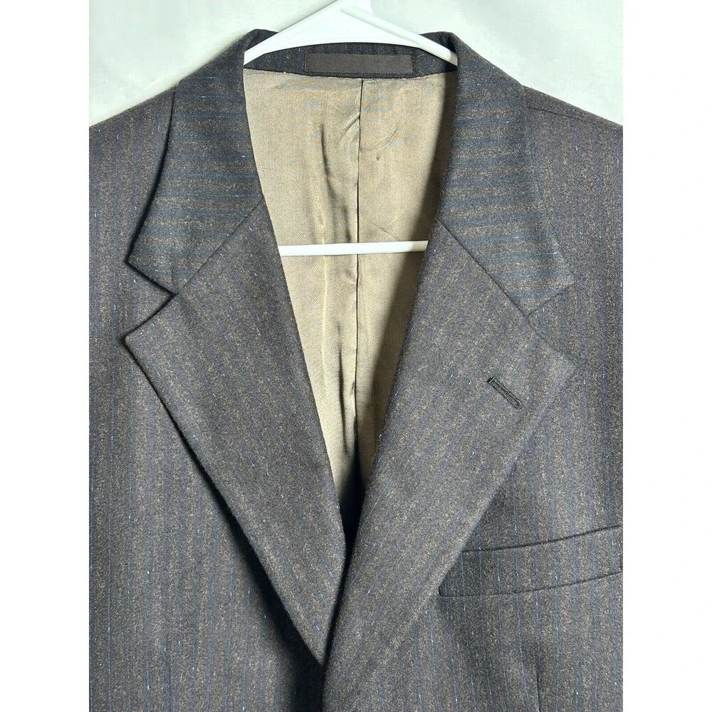 Tallia Men’s 100% Worsted/Laine Wool SZ 42 Waist 38 Pinstriped 3 Buttons Office